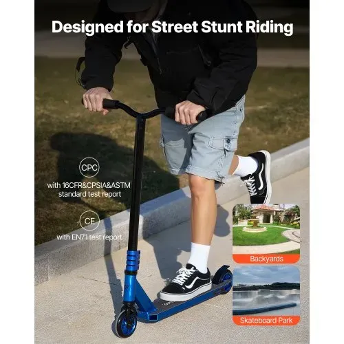 VEVOR Stunt-Scooter Pro Komplett Trick Scooter für Kinder im Alter von 9–11 Jahren, Teenager, Jungen und Mädchen, Freestyle Street Rider für Fortgeschrittene und Anfänger – Bild 5
