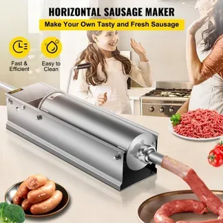 VEVOR Wurstfüller 7L Fleischwölfe Wurstmaschine Wurstfüllmaschine Horizontal Edelstahl Wurstspritze VEVOR Wurstfüller 7L Fleischwölfe Wurstmaschine Wurstfüllmaschine Horizontal Edelstahl Wurstspritze