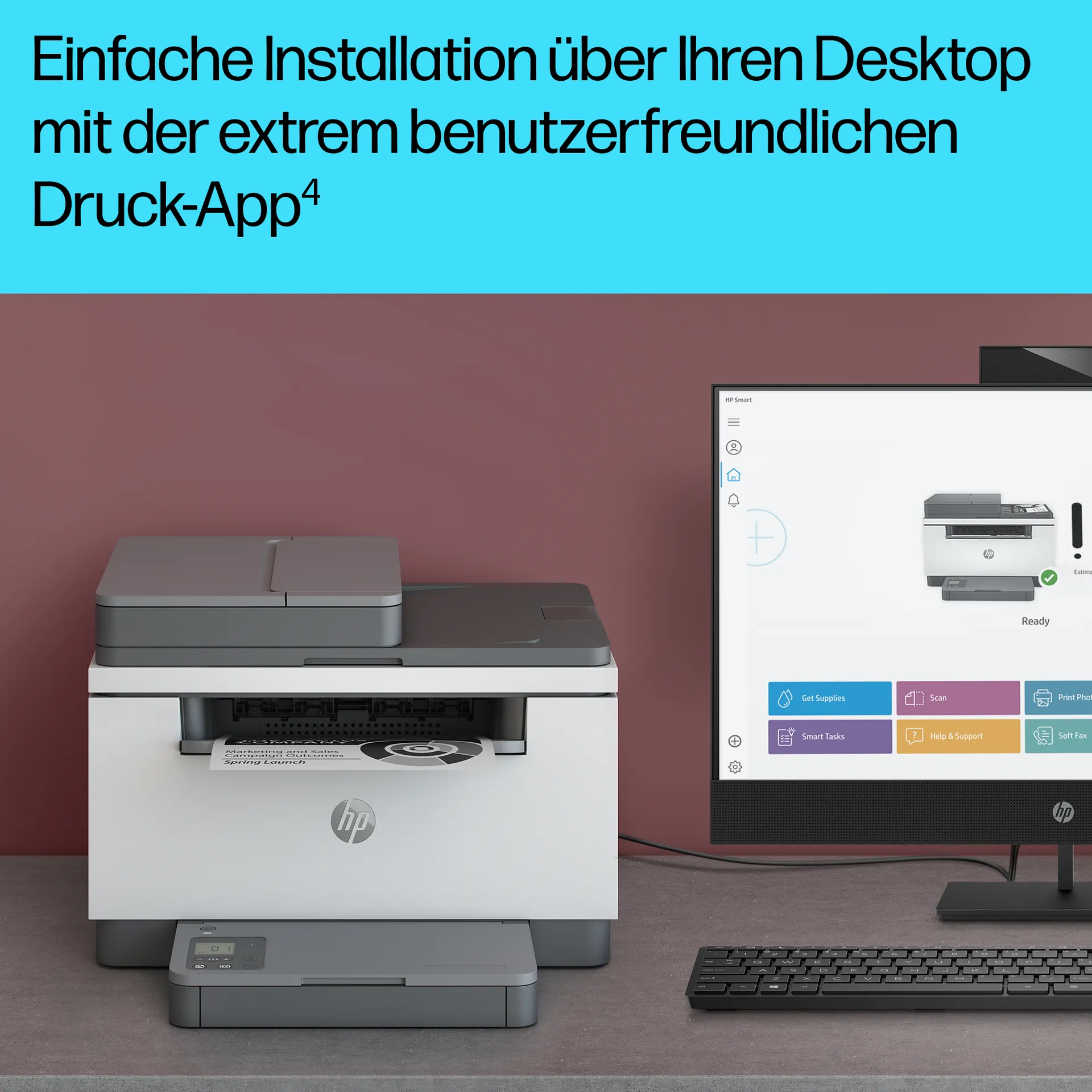 HP LaserJet M234sdn Multifunction Schwarzweiß Drucker, Nur Ethernet; Kopierer, Scanner – Bild 7