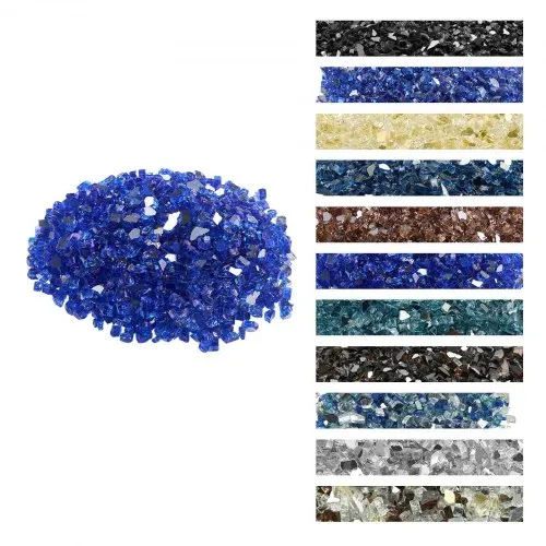 VEVOR Feuerglas, 4,5 kg hochtemperaturbeständige Glassteine, 12,7 mm reflektierende Feuerstellen-Glasperlen, Feuerstelle Glasfelsen, Kaminglas, Feuerkristall, Feuerperlen, für Kamin Kobaltblau VEVOR Feuerglas, 4,5 kg hochtemperaturbeständige Glassteine, 12,7 mm reflektierende Feuerstellen-Glasperlen, Feuerstelle Glasfelsen, Kaminglas, Feuerkristall, Feuerperlen, für Kamin Kobaltblau