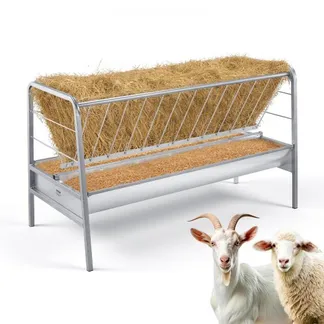 VEVOR Heuraufe, 2-in-1-Getreide- & Heufuttertrog, 352 L Fassungsvermögen, 147 cm Weidefütterung für Ziegen mit Futtertrog, Heufutterautomat aus Stahl für Schafställe, Bauernhöfe & Pferdeboxen VEVOR Heuraufe, 2-in-1-Getreide- & Heufuttertrog, 352 L Fassungsvermögen, 147 cm Weidefütterung für Ziegen mit Futtertrog, Heufutterautomat aus Stahl für Schafställe, Bauernhöfe & Pferdeboxen