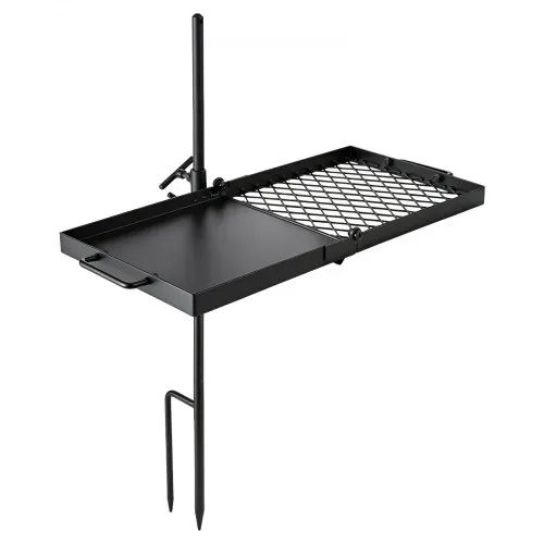 VEVOR Schwenkbarer Lagerfeuergrill mit Grillrost 61 cm Kohlenstoffstahl, 360° Höhenverstellbarer Schwenkgrill mit Grillständer, Drehbarer Outdoor-Grill für Offenes Feuer, Camping und Garten, Schwarz – Bild 8