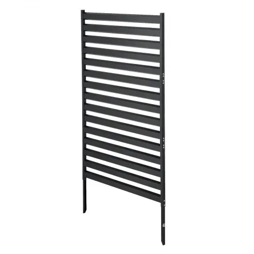 VEVOR Paravent 95,5x183 cm, Raumteiler aus Metall, Trennwand mit Erdspieße, Sichtschutz, Raumtrenner, Dekorative Sichtschutzwand, Ideal für Garten, Terrasse, Hof, Balkon, Schwarz – Bild 10