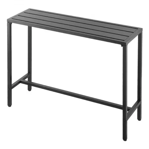 VEVOR Bartisch, 1200 x 375 x 980 mm, Bistrotisch, Stehtisch mit Metallgestell, rechteckige Esstische, Küchentisch, Tresentisch, Partytisch, Gartenmöbel für Balkon, Garten, Poolrand – Bild 10