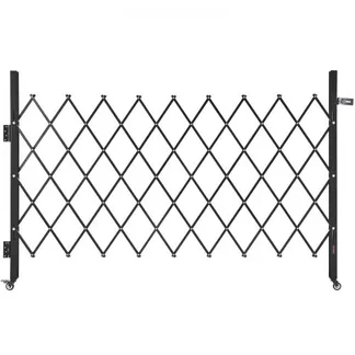 VEVOR Sicherheitstor (Einzel) abschließbares klappbares Scherentor mit 360°-Lenkrollen, einziehbare Stahltore Outdoor, für Eingangssicherheit Garage Lager, Falttor 190 x 131 cm (B x H) Schwarz VEVOR Sicherheitstor (Einzel) abschließbares klappbares Scherentor mit 360°-Lenkrollen, einziehbare Stahltore Outdoor, für Eingangssicherheit Garage Lager, Falttor 190 x 131 cm (B x H) Schwarz