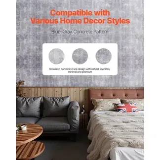 VEVOR Tapete selbstklebend, 45 cm x 15 m, Wandtapete, Klebefolie in Industrie-Stil, Möbelfolie, Möbelaufkleber, dekorative Tapetenrolle für Schlafzimmer, Küche, Büro, Badezimmer, dunkelgrau VEVOR Tapete selbstklebend, 45 cm x 15 m, Wandtapete, Klebefolie in Industrie-Stil, Möbelfolie, Möbelaufkleber, dekorative Tapetenrolle für Schlafzimmer, Küche, Büro, Badezimmer, dunkelgrau