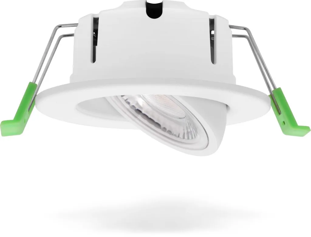 Synergy21 PHOS LED Deckeneinbauspot schwenkbar rund weiß – CCT & Power Switchable – Bild 5