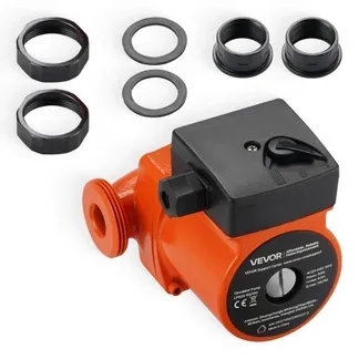 VEVOR LPS25-6S/130 Umwälzpumpe aus Gusseisen, 1/8 PS, 55 LPM, Warmwasser-Zirkulationspumpe, Gewindeanschluss, 3-stufige Geschwindigkeitseinstellung, leiser Betrieb, für Heizungsanlagen zu Hause VEVOR LPS25-6S/130 Umwälzpumpe aus Gusseisen, 1/8 PS, 55 LPM, Warmwasser-Zirkulationspumpe, Gewindeanschluss, 3-stufige Geschwindigkeitseinstellung, leiser Betrieb, für Heizungsanlagen zu Hause