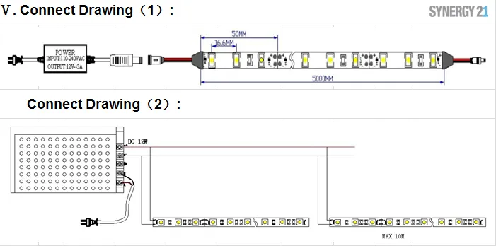 Synergy 21 LED Flex Strip 2835 - 60 WW DC12V 24W IP20 – Bild 5