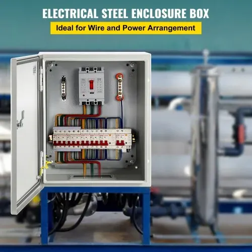 VEVOR Stahl-Elektrokasten, Elektrogehäuse, 25x20x15 cm, Kohlenstoffstahl, IP65 VEVOR Stahl-Elektrokasten, Elektrogehäuse, 25x20x15 cm, Kohlenstoffstahl, IP65