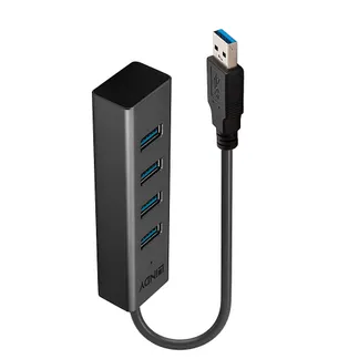 Lindy 43324 Schnittstellen-Hub USB 3.2 Gen 1 (3.1 Gen 1) Type-A 5000 Mbit/s Schwarz Lindy 43324 Schnittstellen-Hub USB 3.2 Gen 1 (3.1 Gen 1) Type-A 5000 Mbit/s Schwarz