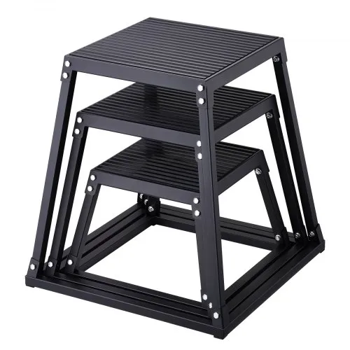VEVOR 3-teilige Plyometrische Sprungboxen, 305/458/609 mm Plyometric Box Schwarz, Rutschfestes Fitness-Übungs-Step-Up-Box-Set für Heim-Fitness-Training, Konditions-Krafttraining, Jump Training Tragbar VEVOR 3-teilige Plyometrische Sprungboxen, 305/458/609 mm Plyometric Box Schwarz, Rutschfestes Fitness-Übungs-Step-Up-Box-Set für Heim-Fitness-Training, Konditions-Krafttraining, Jump Training Tragbar
