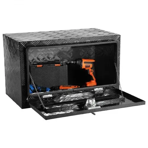 VEVOR Truckbox Werkzeugbox, Unterboden-Anhängerbox, Werkzeugkasten 760 x 432 x 457 mm Pickup-Aufbewahrungsbox, Aluminiumlegierung, 30 kg belastbarer Werkzeugkasten, abschließbare Aufbewahrungsbox – Bild 9