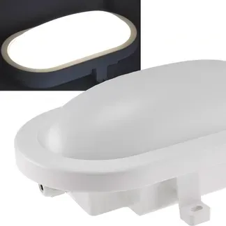 LED Oval-Armatur “FRL-O 12” IP44 Feuchtraum-Leuchte, 13W, 965lm, 4000K LED Oval-Armatur “FRL-O 12” IP44 Feuchtraum-Leuchte, 13W, 965lm, 4000K