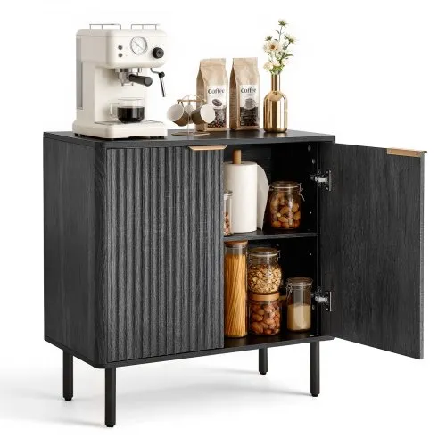 VEVOR Sideboard Küchenschrank mit 2 Ablageflächen, Buffetschrank im mittelalterlichen Stil für Wohnzimmer Eingangsbereich Küche, Aufbewahrungsschrank 80 x 37,5 x 80 cm Küchenbuffet Schwarz VEVOR Sideboard Küchenschrank mit 2 Ablageflächen, Buffetschrank im mittelalterlichen Stil für Wohnzimmer Eingangsbereich Küche, Aufbewahrungsschrank 80 x 37,5 x 80 cm Küchenbuffet Schwarz