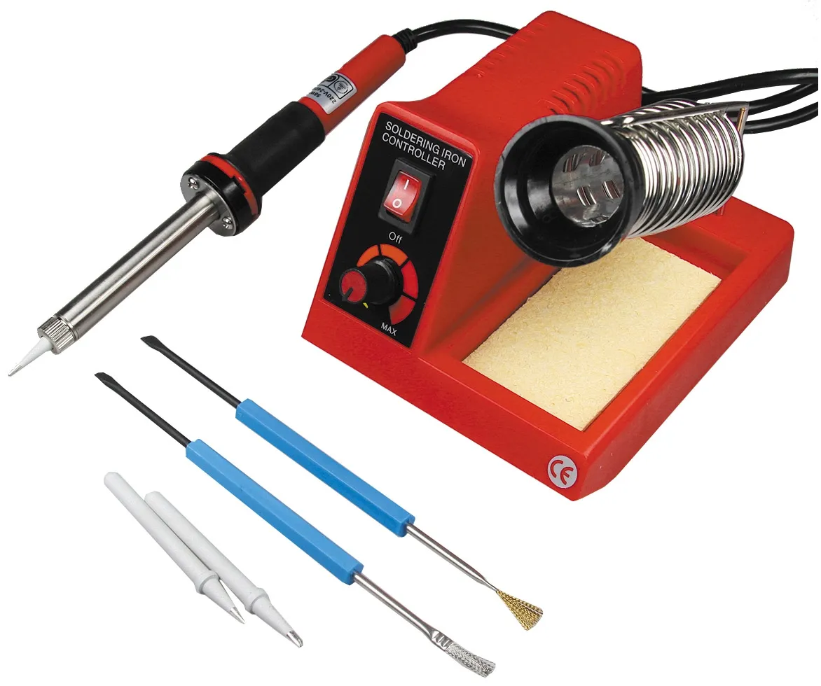 Lötstation „CT-LSK“ regelbar 150-450°C 230V/58W, mit 2 Spitzen + 2 Tools Lötstation „CT-LSK“ regelbar 150-450°C 230V/58W, mit 2 Spitzen + 2 Tools