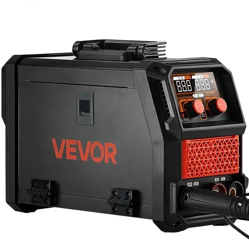 VEVOR 145A MIG-Schweißgerät 3-in-1 Lift-TIG/ Gaslos-Fülldraht/MMA-Schweißen, Trgabare Schweißmaschine für Werkstatt Garage Heimwerker, IGBT-Inverter, Synergiesteuerung, Digitalanzeige, Überlastschutz – Bild 8