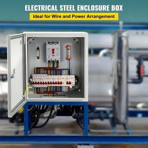 VEVOR Stahl-Elektrokasten, Elektrogehäuse, 20x20x15 cm, Kohlenstoffstahl, IP65 VEVOR Stahl-Elektrokasten, Elektrogehäuse, 20x20x15 cm, Kohlenstoffstahl, IP65