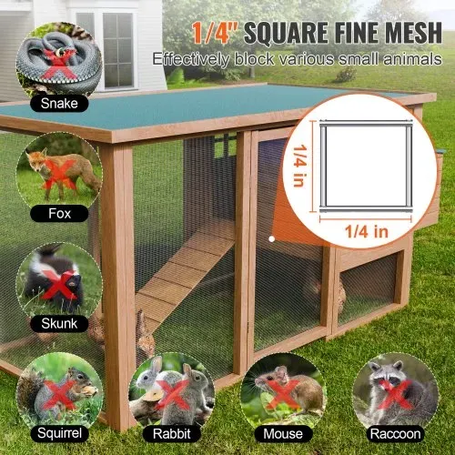 VEVOR Drahtgeflecht, 1220 mm x 15,24 m, Volierendraht, 23 Gauge, feuerverzinkte Maschendrahtrolle, Maschendrahtzaun, Maschendraht für Kaninchenkäfige, Garten, kleine Nagetiere – Bild 3