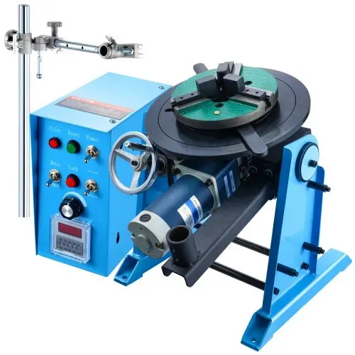 VEVOR Schweißdrehtisch 120 W Schweißpositionierer 0,5–6U/min Manipulator 25 kg(Horizontal)/50 kg(vertikal) Drehtisch 0–90° Neigungswinkel KD200-Dreibackenfutter zum Schneiden, Schleifen, Montieren – Bild 10