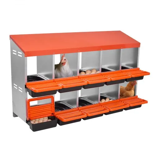 VEVOR Legenest 10 Fächer, Abrollnest aus Metall mit schützenden Auffangdeckeln, ausrollbare Legebox, Hühnernest, ideal für Hühner, Enten, Hähnchen & anderes Geflügel, 1320x525x790 mm VEVOR Legenest 10 Fächer, Abrollnest aus Metall mit schützenden Auffangdeckeln, ausrollbare Legebox, Hühnernest, ideal für Hühner, Enten, Hähnchen & anderes Geflügel, 1320x525x790 mm