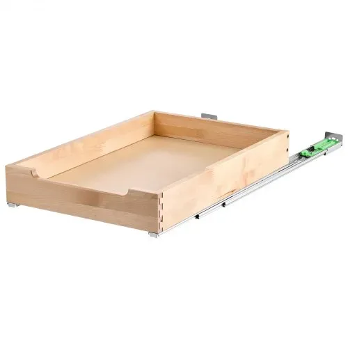 VEVOR Ausziehbarer Schrank-Organizer Schrankschublade Regal (432 x 533 x 76 mm) mit sanftem Schließmechanismus, Holz-Schiebeschublade Unter- und Seitenmontage, für Küche Speisekammer Badezimmer – Bild 10