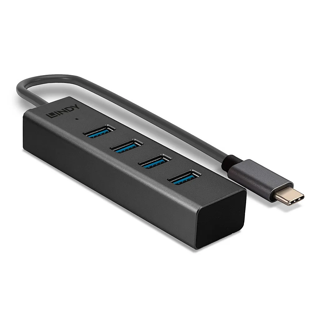 Lindy 43325 Schnittstellen-Hub USB 3.2 Gen 1 (3.1 Gen 1) Type-C 5000 Mbit/s Grau – Bild 3
