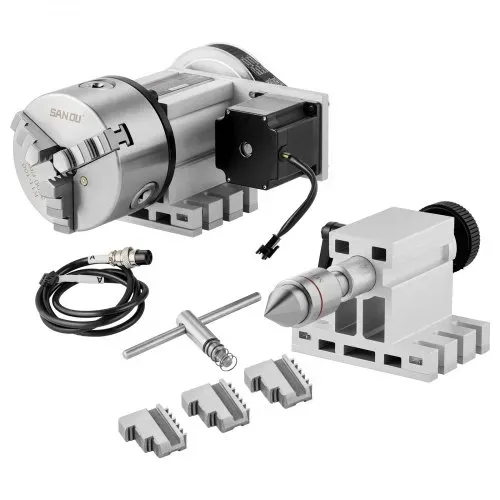 VEVOR Drehbankfutter K11–100mm Spannfutter Dreibackenfutter 4. Achse der CNC-Rotationsachse, ein Untersetzungsverhältnis von 6:1 und einen Nema23-Zweiphasen-Schrittmotor 3 Backenfutter für CNC-Fräsen – Bild 8