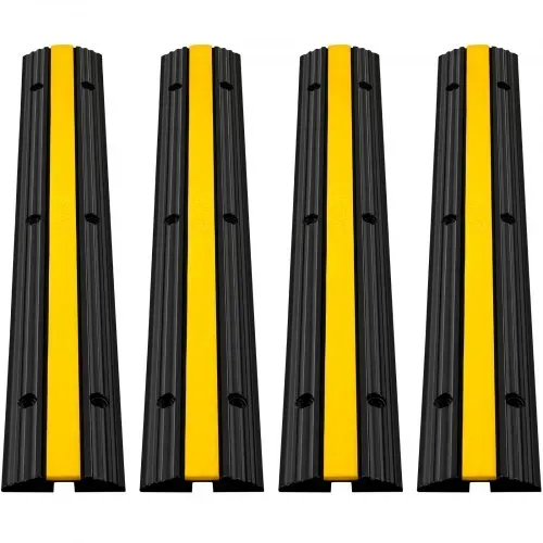 VEVOR 1 Kanal Kabelschutzmatte Kabelkanal Außenbereich 4 Stück Kabelbrücke aus Handelsüblichem Thermoplastischem Gummi mit Parkplätze, Lagerhäuser 102×15.5×3 cm VEVOR 1 Kanal Kabelschutzmatte Kabelkanal Außenbereich 4 Stück Kabelbrücke aus Handelsüblichem Thermoplastischem Gummi mit Parkplätze, Lagerhäuser 102×15.5×3 cm