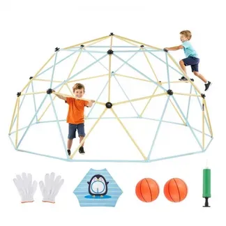 VEVOR Kletterkuppel geometrisches Klettergerüst mit 2 Basketbällen & Netz (305 cm), 453 kg belastbares Klettergerüst, Klettergerät für Kinder von 3 bis 10 Jahren Gartenspielzeug Spielplatz VEVOR Kletterkuppel geometrisches Klettergerüst mit 2 Basketbällen & Netz (305 cm), 453 kg belastbares Klettergerüst, Klettergerät für Kinder von 3 bis 10 Jahren Gartenspielzeug Spielplatz