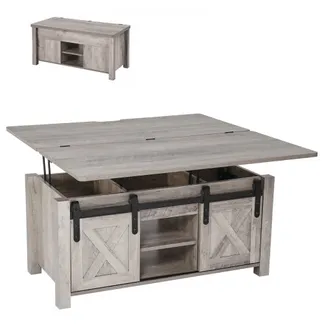 VEVOR Lift Top Couchtisch 100 cm, rustikaler Kaffeetisch mit Scheunentor & verstecktem Staufach, rechteckige Hubtischplatte für Wohnzimmer Büro Zuhause, Wohnzimmertisch Sofatisch Esstisch Eiche VEVOR Lift Top Couchtisch 100 cm, rustikaler Kaffeetisch mit Scheunentor & verstecktem Staufach, rechteckige Hubtischplatte für Wohnzimmer Büro Zuhause, Wohnzimmertisch Sofatisch Esstisch Eiche