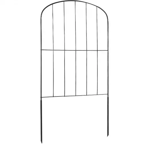 VEVOR 10x Dekorativer Gartenzaun 61x33cm Oberbogen Metallzaun aus Kohlenstoffstahl Steckzaun 5,08cm Spike-Abstand Hundezaun Gitterzaun Beetzaun Zaun Metall Zaunelementen inkl. Befestigungsmaterial – Bild 10