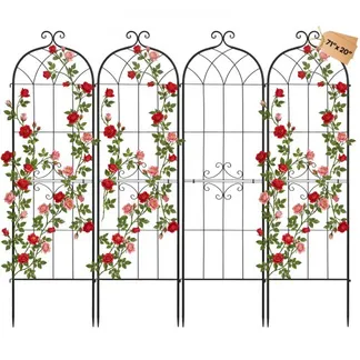 VEVOR Rankgitter, 180×52,5 cm 4er-Pack, Metall Rankhilfe mit Pulverbeschichteter Oberfläche & Verriegelungsmechanismus, Kletterhilfe, Garten Spalier, Pflanzengitter für Blumen, Gemüse & Rosen VEVOR Rankgitter, 180×52,5 cm 4er-Pack, Metall Rankhilfe mit Pulverbeschichteter Oberfläche & Verriegelungsmechanismus, Kletterhilfe, Garten Spalier, Pflanzengitter für Blumen, Gemüse & Rosen