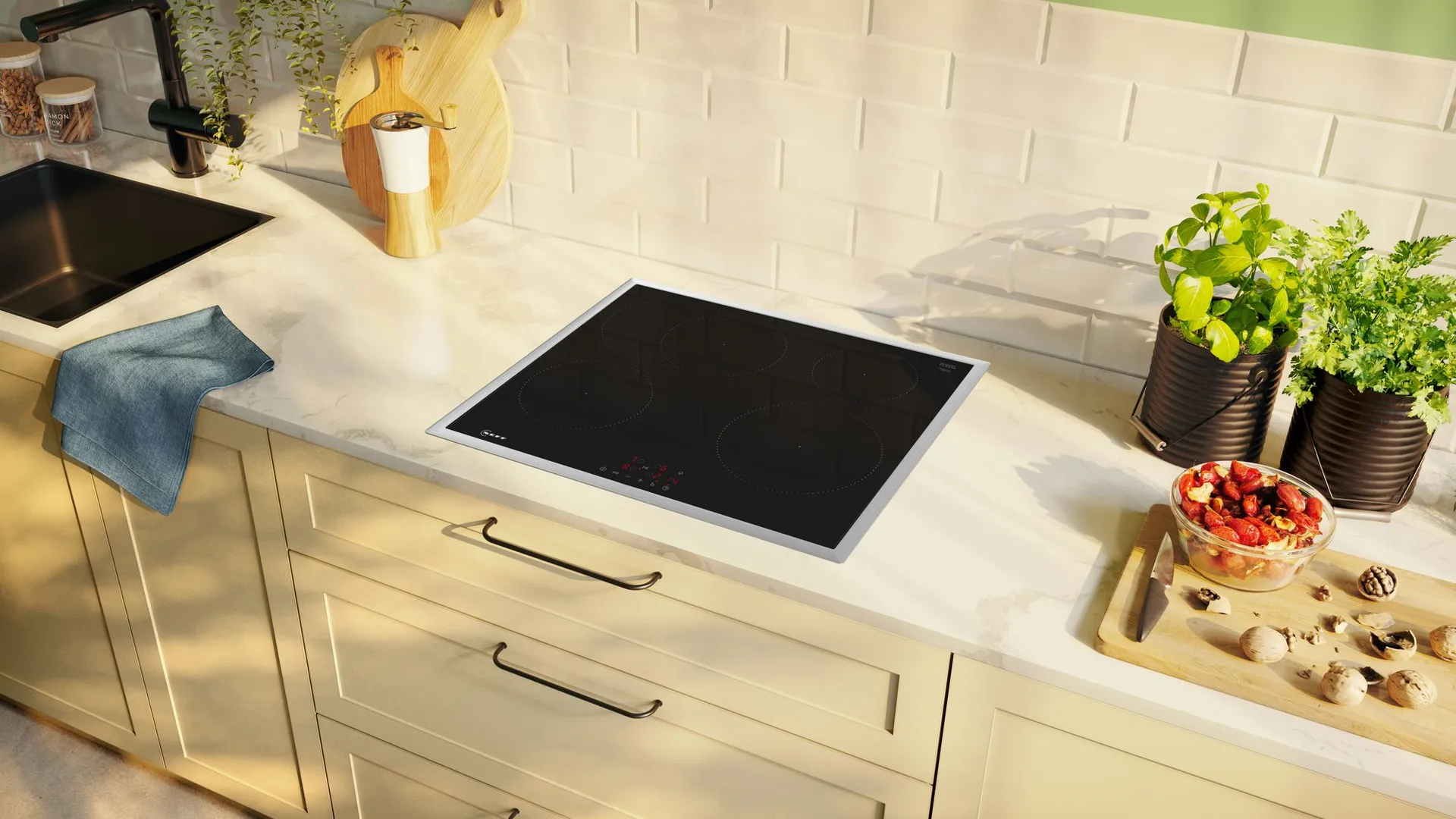 Neff T56SBF1L0 Kochfeld Schwarz Integriert 60 cm Zonen-Induktionskochfeld 4 Zone(n) – Bild 4