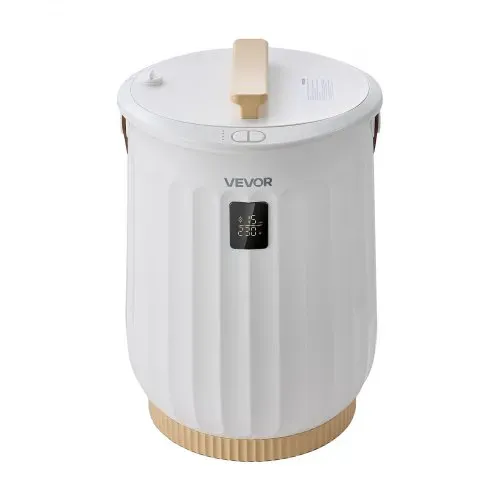 VEVOR Handtuchwärmer Eimer 20 L Heißtuchdampfer Wärmegerät Handtuchheizung, für Handtücher Decken Bademäntel, 4-fach einstellbarer Timer, Holzgriff, Automatische Abschaltung, Eingebaute Aromabox, Weiß – Bild 9