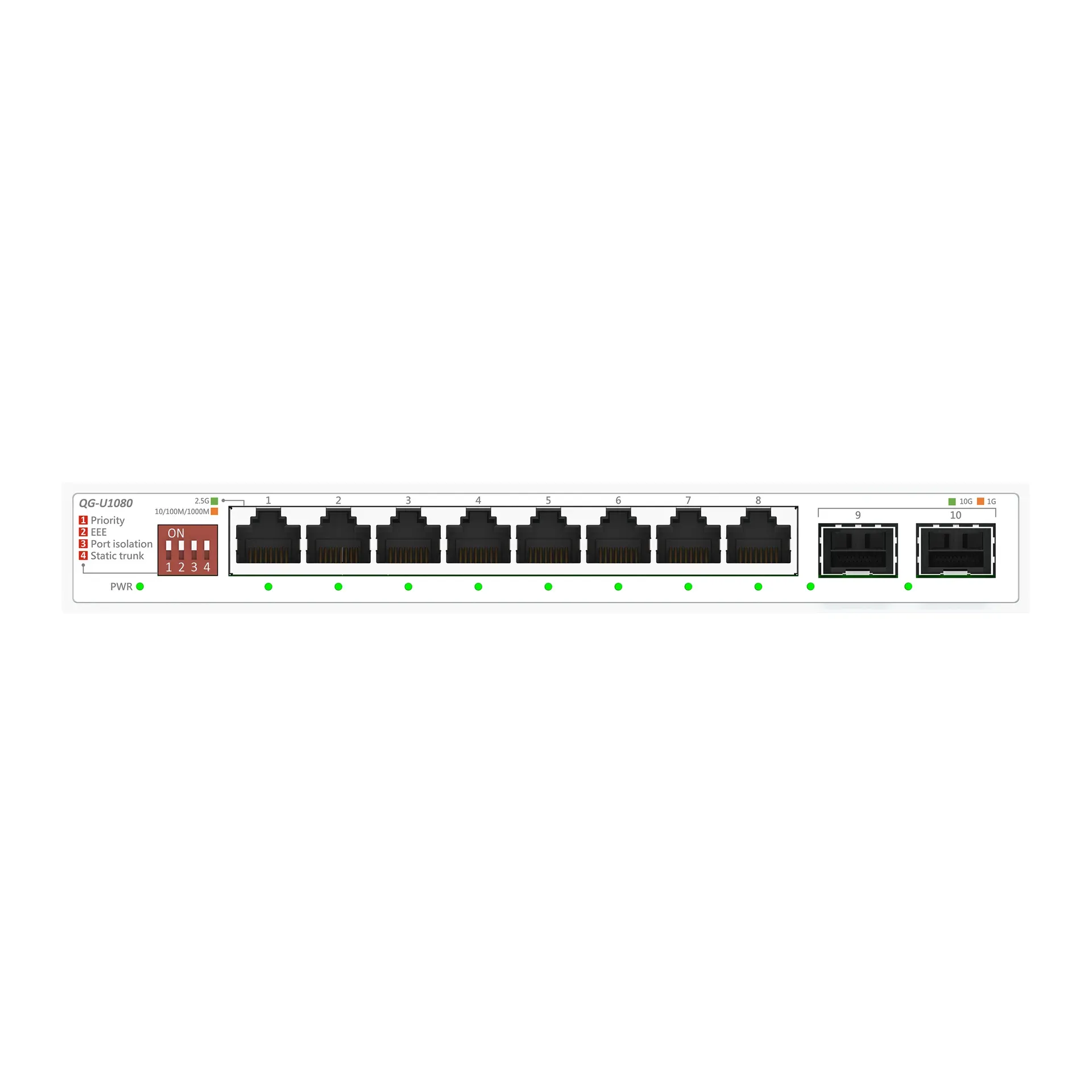 ASUS QG-U1080 Unmanaged 2.5G Ethernet (100/1000/2500) Weiß ASUS QG-U1080 Unmanaged 2.5G Ethernet (100/1000/2500) Weiß