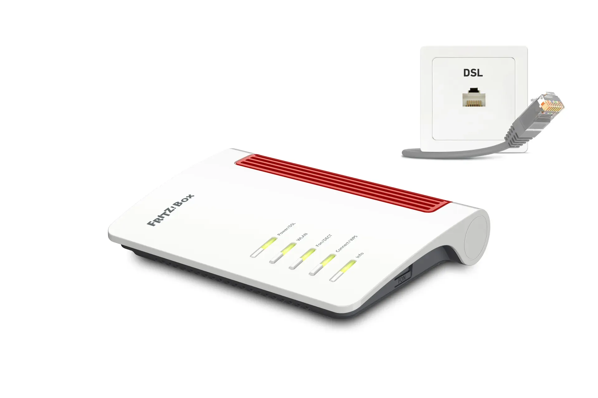 Box FRITZ! 7530 AX WLAN-Router Gigabit Ethernet Dual-Band (2,4 GHz/5 GHz) Grau, Rot, Weiß Box FRITZ! 7530 AX WLAN-Router Gigabit Ethernet Dual-Band (2,4 GHz/5 GHz) Grau, Rot, Weiß