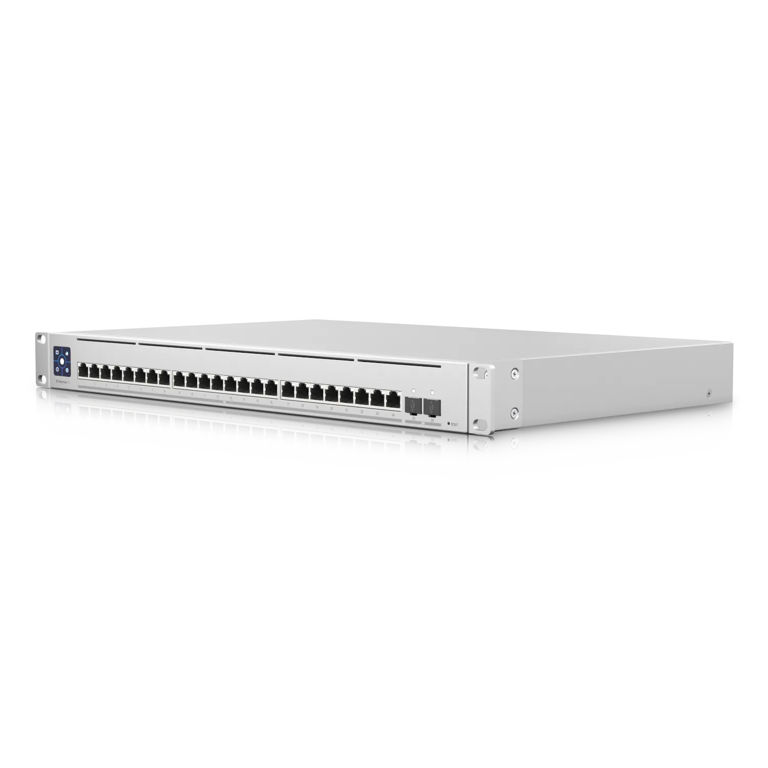 Ubiquiti Switch full managed Layer3 26 Port • 24x 10 GbE • 2x SFP28 • 19” • UniFi • USW-EnterpriseXG-24 Ubiquiti Switch full managed Layer3 26 Port • 24x 10 GbE • 2x SFP28 • 19” • UniFi • USW-EnterpriseXG-24