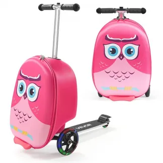 VEVOR Scooter Koffer, 20 L Fassungsvermögen, Reisekoffer mit Flash-PU-Rädern, TPR-Anti-Rutsch-Griff, max. Gewichtskapazität 50 kg, Kinderkoffer Handgepäck, für Kinder ab 5 Jahren, Pink VEVOR Scooter Koffer, 20 L Fassungsvermögen, Reisekoffer mit Flash-PU-Rädern, TPR-Anti-Rutsch-Griff, max. Gewichtskapazität 50 kg, Kinderkoffer Handgepäck, für Kinder ab 5 Jahren, Pink