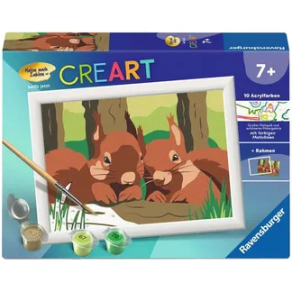 CreArt – Kuschelnde Eichhörnchen, Malen CreArt – Kuschelnde Eichhörnchen, Malen
