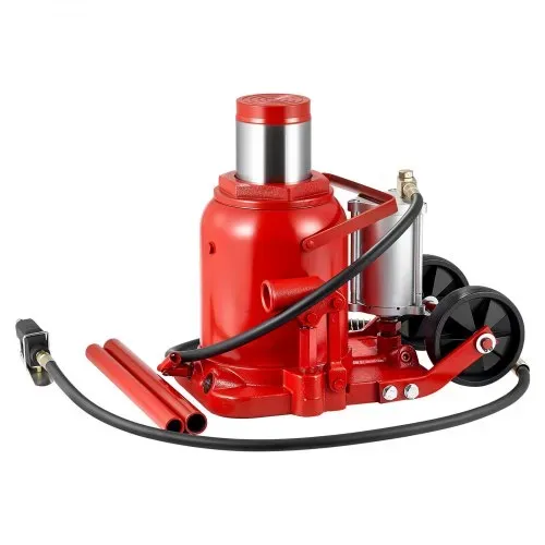 VEVOR pneumatischer Flaschenwagenhebr Wagenheber 50 t 265–410 mm Hubbereich, lufthydraulischer/manueller Stempelwagenheber Wagenheber mit Pumpe für SUV Pickup Lkw Wohnmobil Autoreparatur Rot – Bild 8