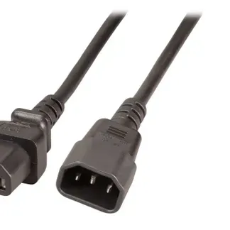Netzkabel 230V Kaltgeräte IEC-C14(Stecker)/Warmgeräte IEC-C15(Buchse), 1m, Netzkabel 230V Kaltgeräte IEC-C14(Stecker)/Warmgeräte IEC-C15(Buchse), 1m,