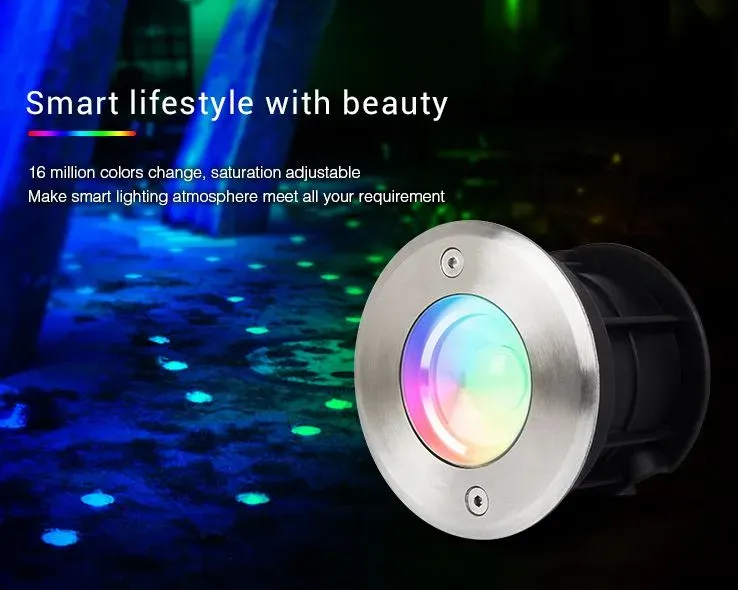 MiBoxer SYS-RD1 LED Subordinate Bodeneinbaustrahler 5W RGB-WW (RGB-CCT) mit Funk und WLAN – Bild 4
