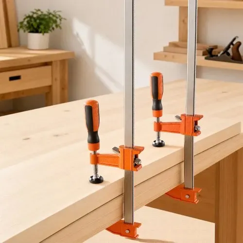 VEVOR Schraubzwingen 8er-Pack, 91,4 cm Öffnungsweite, F-Zwingen, 272 kg Klemmzwingen, mit Kunststoffauflage & Selbstverriegelung, Gusseisen & Kohlenstoffstahl, für die Holz- & Metallbearbeitung – Bild 7