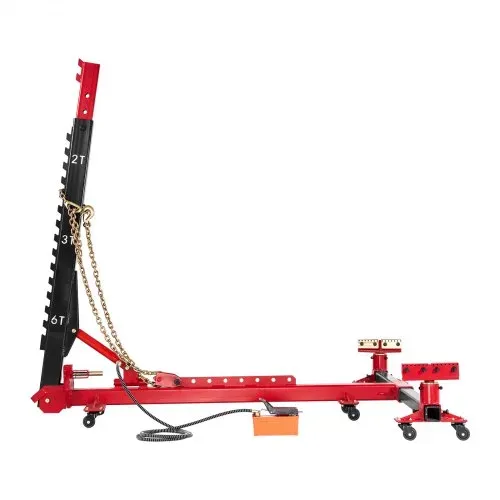 VEVOR Karosserie-Rahmenabzieher & Richtgerät, 6t Spannungs-Karosseriereparaturausrüstung mit 6000 PSI hydraulischer Fußpumpe & Schwenksäule, inkl. 16 Richtwerkzeugen, für Autowerkstätten – Bild 9