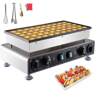 VEVOR 50-tlg. Mini-Pfannkuchen-Maker, Dorayaki-Bäcker aus antihaftbeschichtetem Edelstahl, 1800 W kommerzielle elektrische Poffertjes-Grillpfanne, duale Temperatur- und Zeitregelung, für Restaurant VEVOR 50-tlg. Mini-Pfannkuchen-Maker, Dorayaki-Bäcker aus antihaftbeschichtetem Edelstahl, 1800 W kommerzielle elektrische Poffertjes-Grillpfanne, duale Temperatur- und Zeitregelung, für Restaurant