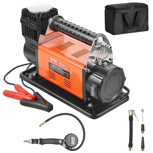 VEVOR 12 V Hochleistungs-Luftkompressor – mit digitalem Druckmesser, Reifenfüllset, tragbarer Reifenfüller mit 7,06 CFM, 150 PSI Offroad-Luftpumpe mit Adaptern für LKWs, Autos, SUVs, Allradfahrzeuge und Wohnmobile VEVOR 12 V Hochleistungs-Luftkompressor – mit digitalem Druckmesser, Reifenfüllset, tragbarer Reifenfüller mit 7,06 CFM, 150 PSI Offroad-Luftpumpe mit Adaptern für LKWs, Autos, SUVs, Allradfahrzeuge und Wohnmobile