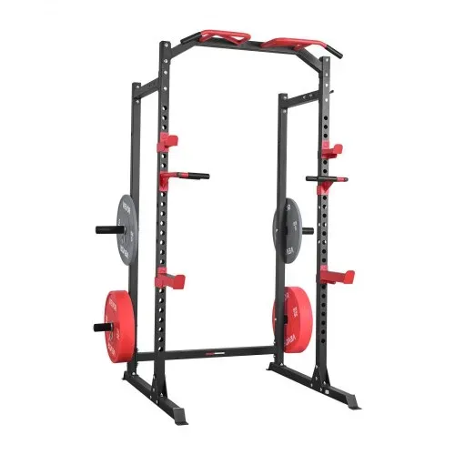 VEVOR Power Cage Power Rack, multifunktionales Squat-Rack mit verstellbarer Höhe, Heimfitnessgerät für Krafttraining mit J-Haken & weiteren Fitnessaufsätzen für Bankdrücken Klimmzüge Dips – Bild 8