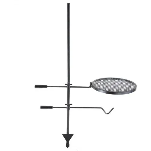 VEVOR Drehspieß Schwenkgrill Stahl 360 x 360 mm, Holzkohlegrill Doppelte Schichten Grillrost Grillgestell 6 kg Belastbarkeit 300 ℃ Freistehend Spießbratengrill BBQ Grill Grillwagen Barbecue Outdoor – Bild 10