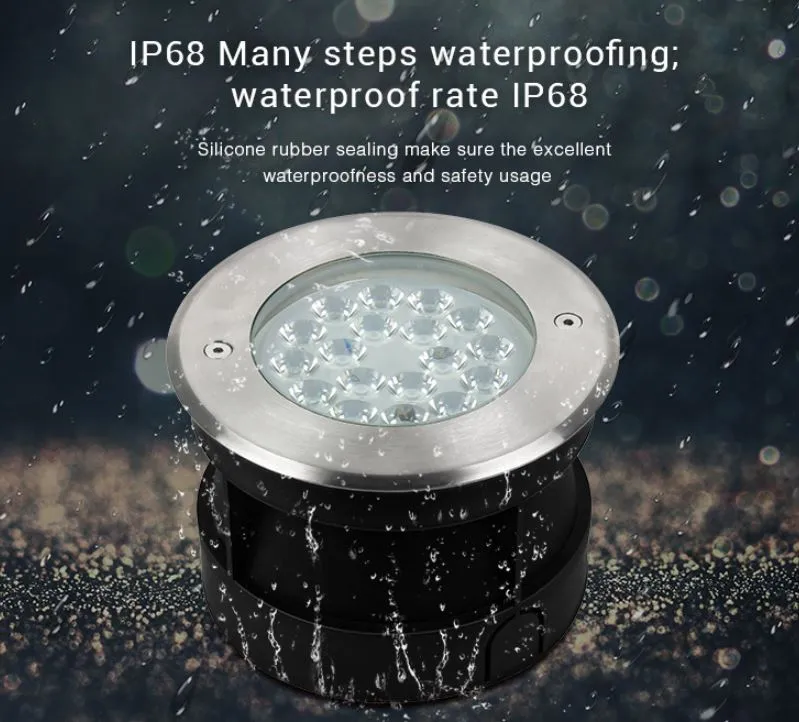 MiBoxer SYS-RD2 LED Subordinate Bodeneinbaustrahler 9W RGB+CCT mit Funk und WLAN – Bild 8